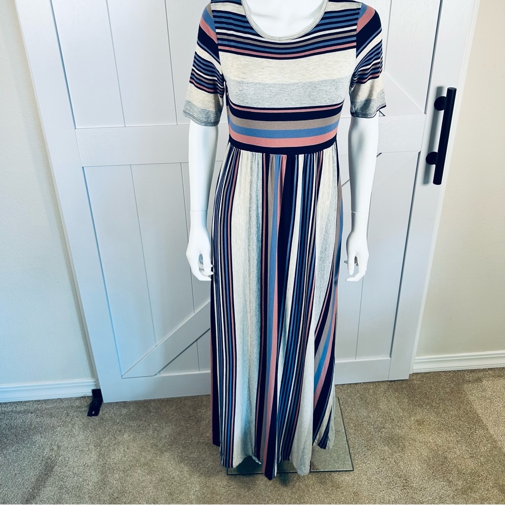 Orange Creek striped maxi Dress size small-6/7